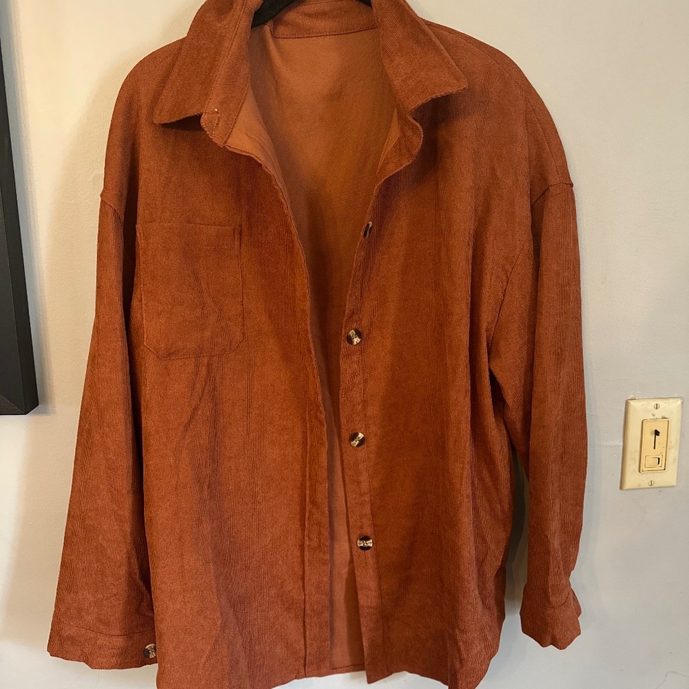 Rust button up shirt